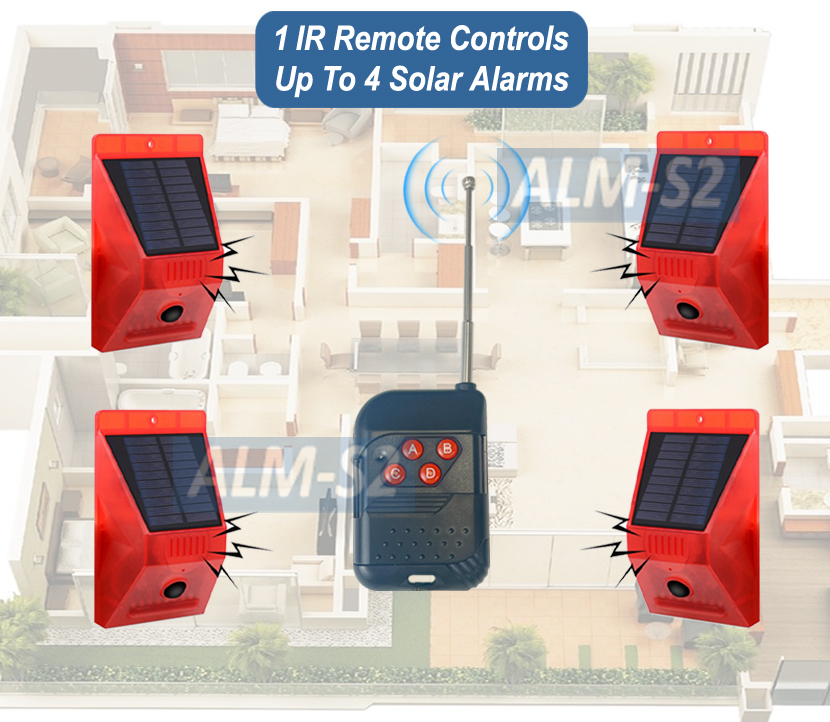 thumbnail image 2 of EONSMN Solar Powered Animal Siren - Motion Activated Red 2 of 12