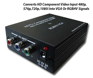 HD Component Video to VGA RGBHV Format Converter