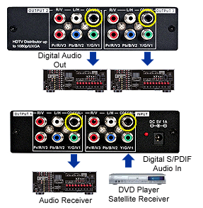 Digital S/PDIF Audio Splitter Distribution Amplifier