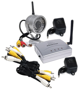 Package Content For 2-in-1 Night Vision Wireless/Wired Surveillance Camera With Receiver