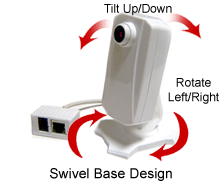 Swivel Base Design Of The True Plug-And-Play IP Surveillance Camera