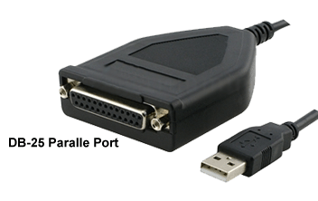 Connectors For Hi-Speed USB To DB25 Parallel Port Printer Adapter Cable