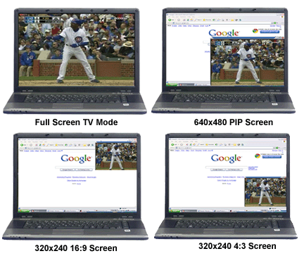 Picture-In-Picture and POP Features For High Speed USB 2.0 TV Tuner MPEG Video Recorder